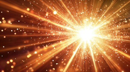 Poster - Abstract background featuring a burst of light with an explosion of radiant beams Graphic illustration