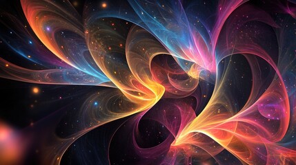 Poster - Abstract fractal illumination backdrop