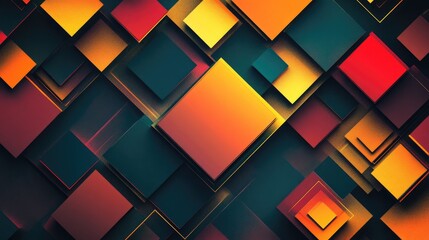Poster - Abstract Geometric Square Background Design