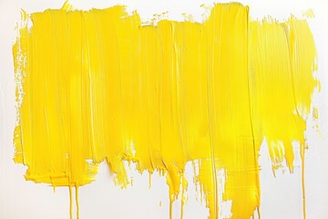 Wall Mural - Yellow color paint stain Yellow color paint stain on a white wall - home decoration concepts