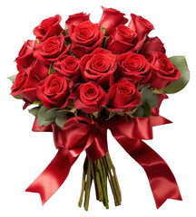 Poster - PNG  Elegant bouquet of red roses