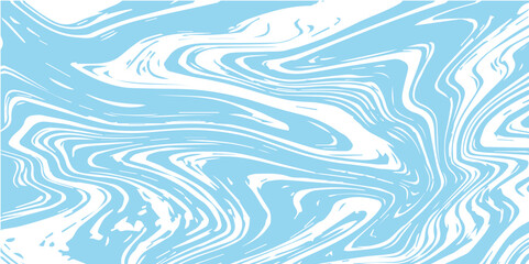 Wall Mural - abstract pattern white and blue marble texture and background. liquify swirl blue and white color ar