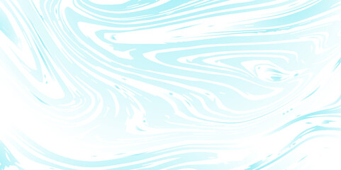 Wall Mural - abstract pattern white and blue marble texture and background. liquify swirl blue and white color ar