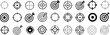 © Arafat - Target and aim icon set, crosshair, bullseye vector, precision, accuracy, and focus icon for aiming, archery, shooting, or navigation