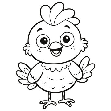children's coloring book with chicken