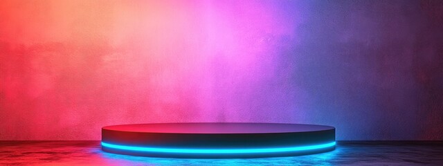 Aufkleber - Abstract background featuring a podium and wall design created through 3D rendering techniques