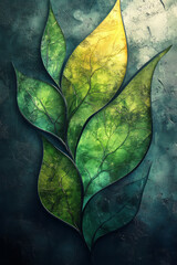 Aufkleber - Abstract representation of renewable energy sources blending with natural elements,