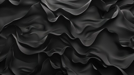 Canvas Print - Abstract Black Fabric Texture