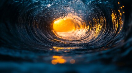 Poster - Wave Tunnel Sunset