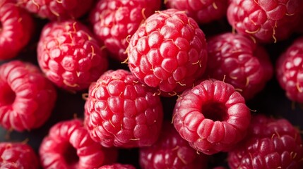 Canvas Print - Fresh Ripe Raspberries