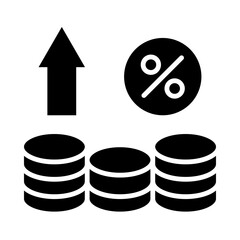 Poster - Interest Rate glyph icon