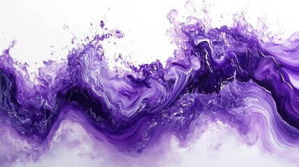 Sticker - Abstract Purple Fluid Art Painting