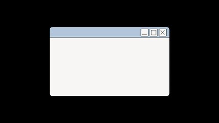 pop up window animation set with several variations