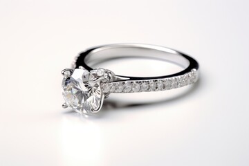 Poster - Diamond ring platinum gemstone.