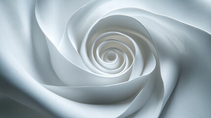 Canvas Print - Abstract White Fabric Spiral