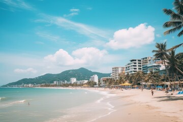 Canvas Print - Sky outdoors nature beach.