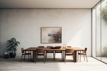 Canvas Print - Dining room architecture furniture building.