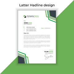 modern Letterhead Template Layout design