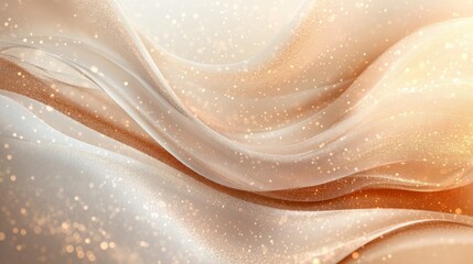 Poster - Elegant Silk Fabric with Golden Lights