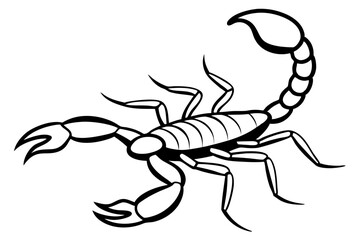 Wall Mural - Scorpion silhouette vector art illustration