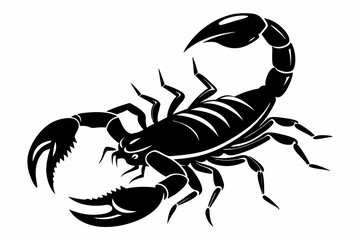 Wall Mural - Scorpion silhouette vector art illustration