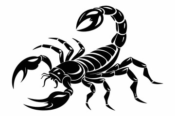 Scorpion silhouette vector art illustration