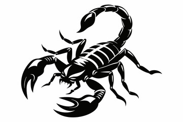 Scorpion silhouette vector art illustration