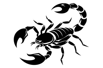 Canvas Print - Scorpion silhouette vector art illustration