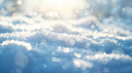 Sticker - Winter Wonderland: A Close-Up Look at a Sparkling Snowdrift