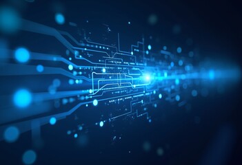 Poster - Hyper-Fast Global Data Network: Abstract Fiber Optic Background 