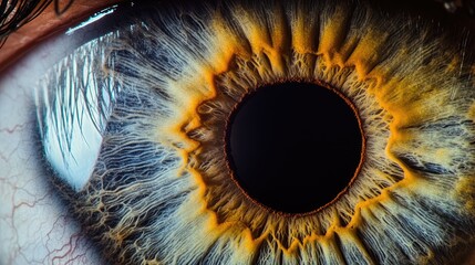 Canvas Print - Close-up Macro Photography of a Human Eye Iris