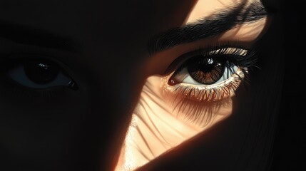 Poster - Close-up of an Eye Bathed in Sunlight