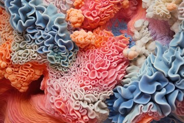 Sticker - Colorful coral texture invertebrate outdoors dessert.