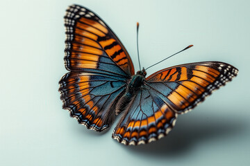 Sticker - Butterfly On White Background