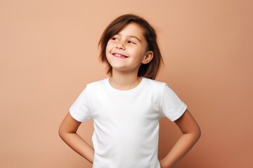 Sticker - Portrait t-shirt child smile.