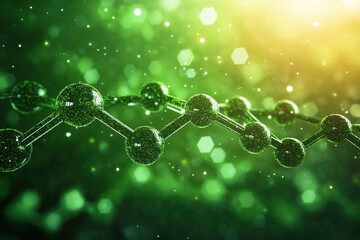 Sticker - Green Molecule Background