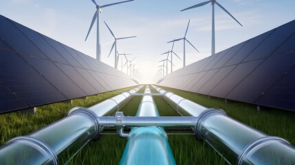 Green Hydrogen Gas Pipeline for Renewable Energy