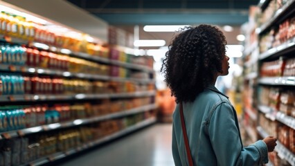 Shopping store adult woman.