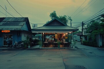 Poster - Thailand Diner architecture outdoors building.