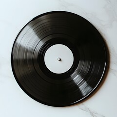 Aufkleber - Classic Vinyl Record on White Background for Music Concept