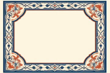 Wall Mural - Moroccan ornament frame backgrounds blackboard rectangle.