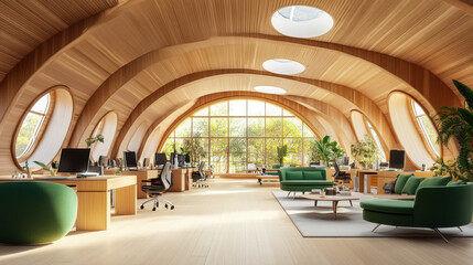 Sticker - Modern Wooden Office.