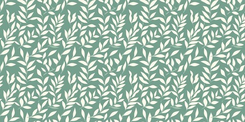  Leaf pattern with a botanical, nature-inspired design. seamless background pattern