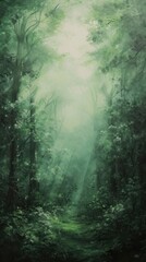 Poster - Minimal space A beautiful secret fairytale garden landscape outdoors woodland.