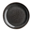 © ceren - modern black ceramic plate top view isolated on transparent or white background