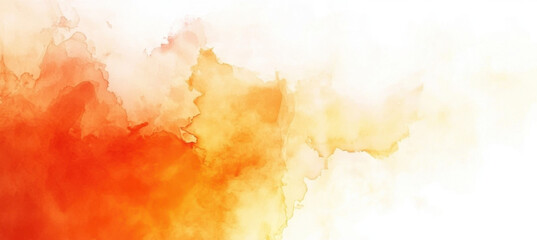 Wall Mural - Orange Watercolor Wash.