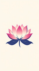 Poster - Simple lotus illustration