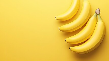 Fototapete - Simple banana-themed background with minimalist design, perfect for creative layouts with space for text.