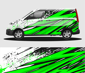 Wall Mural - Car decal design vector. Graphic abstract stripe racing background kit designs for wrap vehicle, race car, rally, adventure and livery	