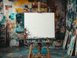 © Nawarit - Easel holding a blank canvas, ready for a new creation